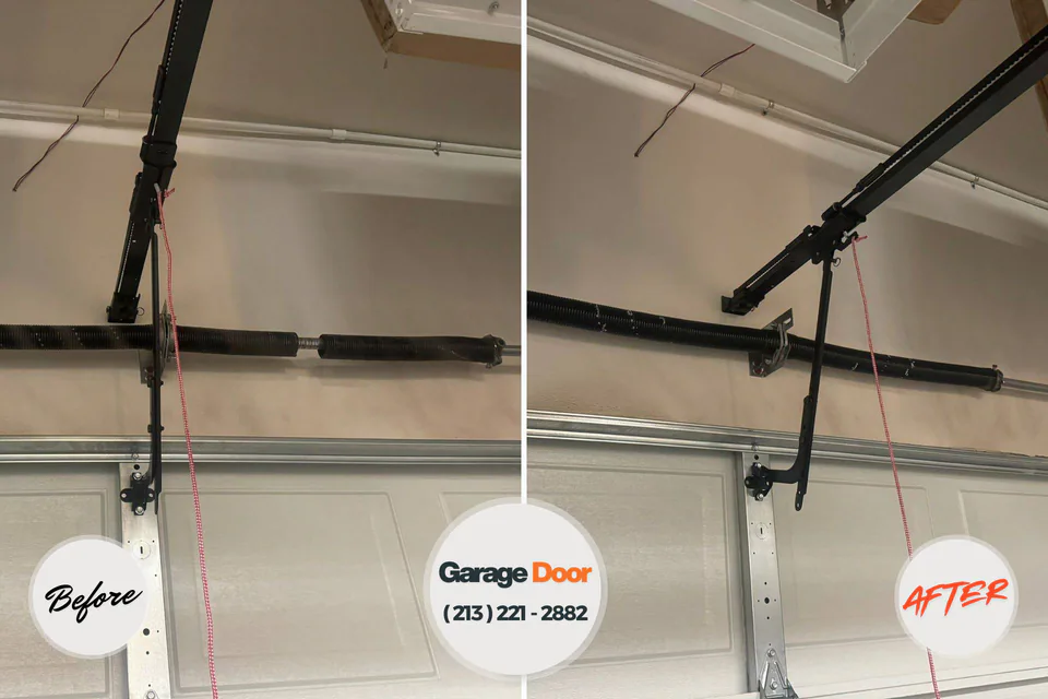 Before and after: garage door repair 64040